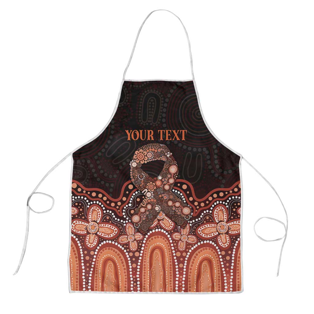 Australia Indigenous Personalized Apron Fight Leukemia Orange Ribbons - Aussie Hoodie