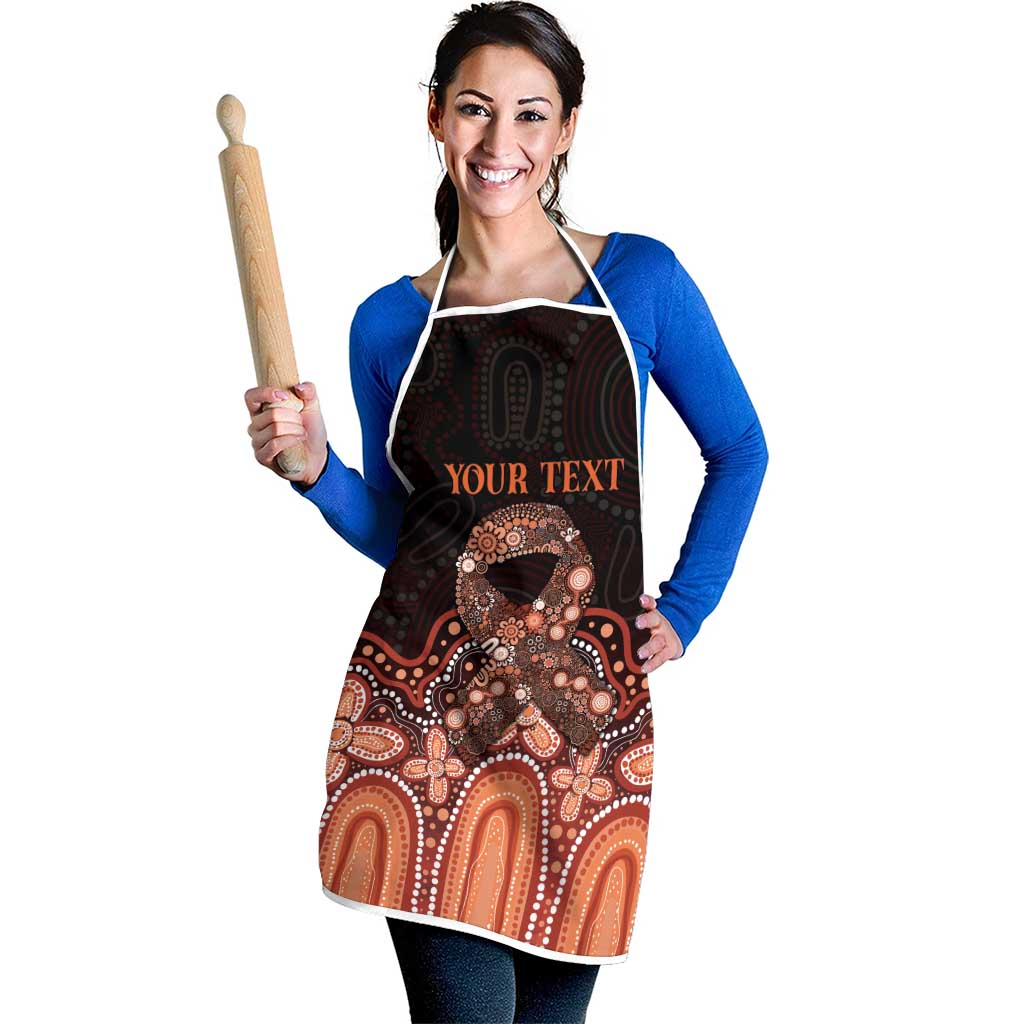 Australia Indigenous Personalized Apron Fight Leukemia Orange Ribbons - Aussie Hoodie