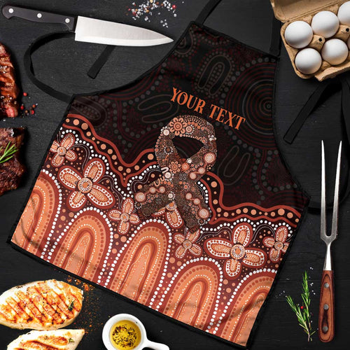 Australia Indigenous Personalized Apron Fight Leukemia Orange Ribbons - Aussie Hoodie