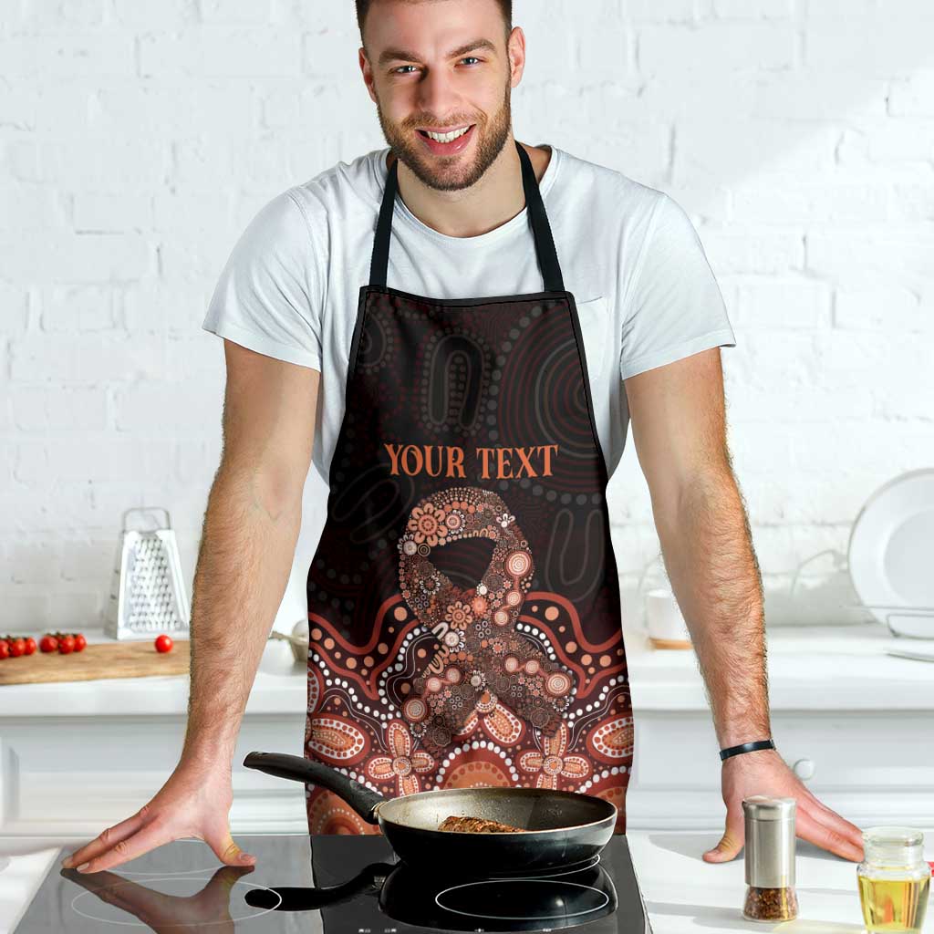 Australia Indigenous Personalized Apron Fight Leukemia Orange Ribbons - Aussie Hoodie