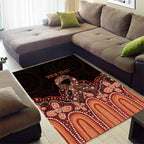 Australia Indigenous Personalized Area Rug Fight Leukemia Orange Ribbons - Aussie Hoodie