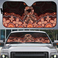 Australia Indigenous Personalized Auto Sun Shade Fight Leukemia Orange Ribbons - Aussie Hoodie