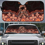 Australia Indigenous Personalized Auto Sun Shade Fight Leukemia Orange Ribbons - Aussie Hoodie