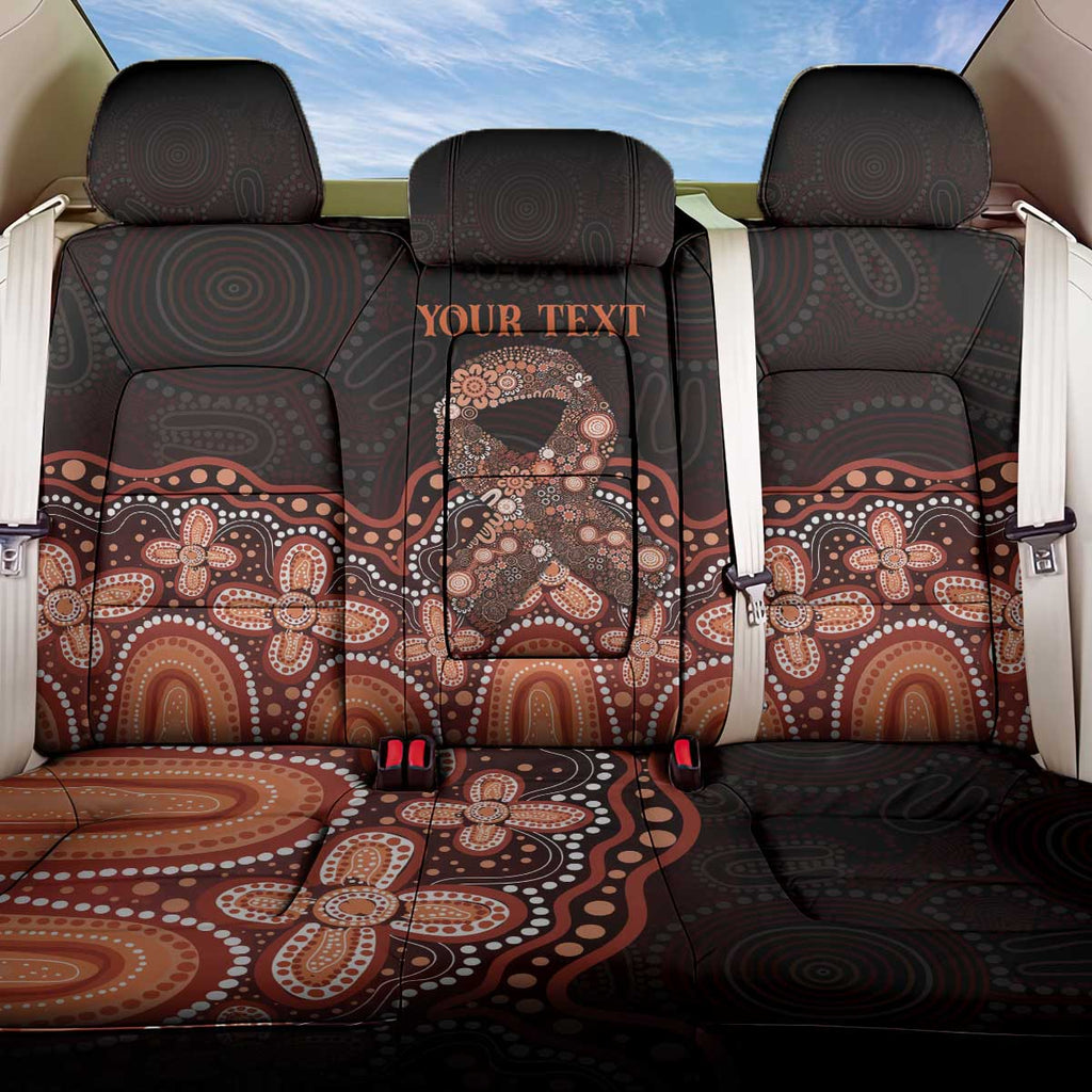 Australia Indigenous Personalized Back Car Seat Cover Fight Leukemia Orange Ribbons - Aussie Hoodie