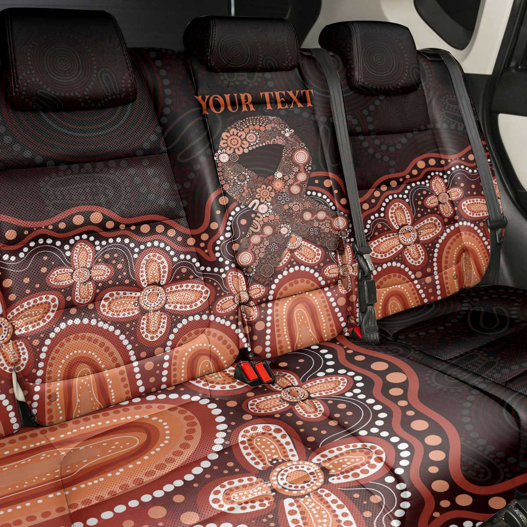 Australia Indigenous Personalized Back Car Seat Cover Fight Leukemia Orange Ribbons - Aussie Hoodie