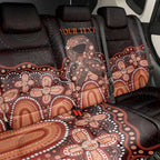 Australia Indigenous Personalized Back Car Seat Cover Fight Leukemia Orange Ribbons - Aussie Hoodie