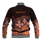 Australia Indigenous Personalized Baseball Jacket Fight Leukemia Orange Ribbons - Aussie Hoodie