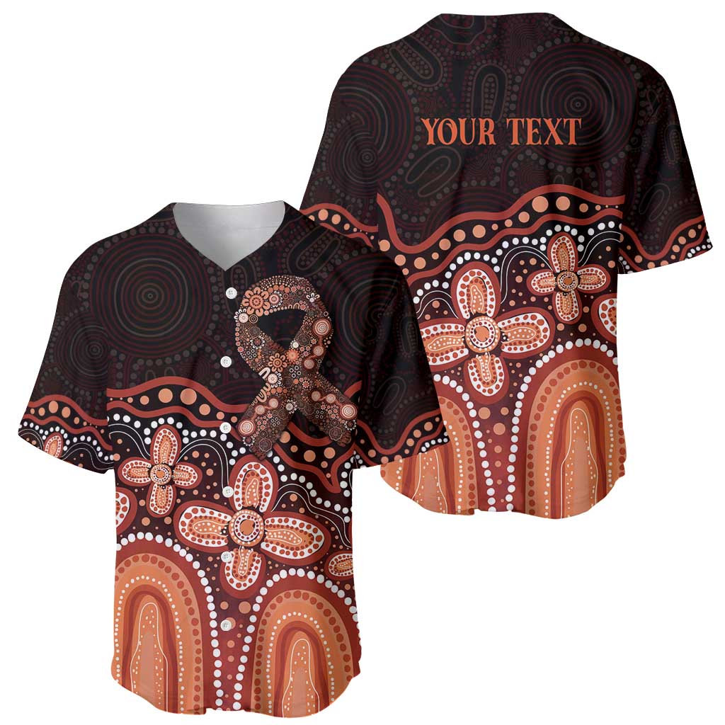 Australia Indigenous Personalized Baseball Jersey Fight Leukemia Orange Ribbons - Aussie Hoodie