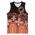 Australia Indigenous Personalized Basketball Jersey Fight Leukemia Orange Ribbons - Aussie Hoodie