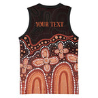 Australia Indigenous Personalized Basketball Jersey Fight Leukemia Orange Ribbons - Aussie Hoodie