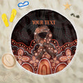 Australia Indigenous Personalized Beach Blanket Fight Leukemia Orange Ribbons - Aussie Hoodie