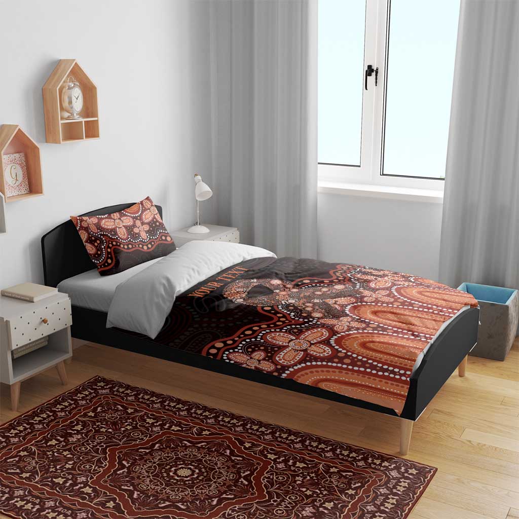 Australia Indigenous Personalized Bedding Set Fight Leukemia Orange Ribbons - Aussie Hoodie