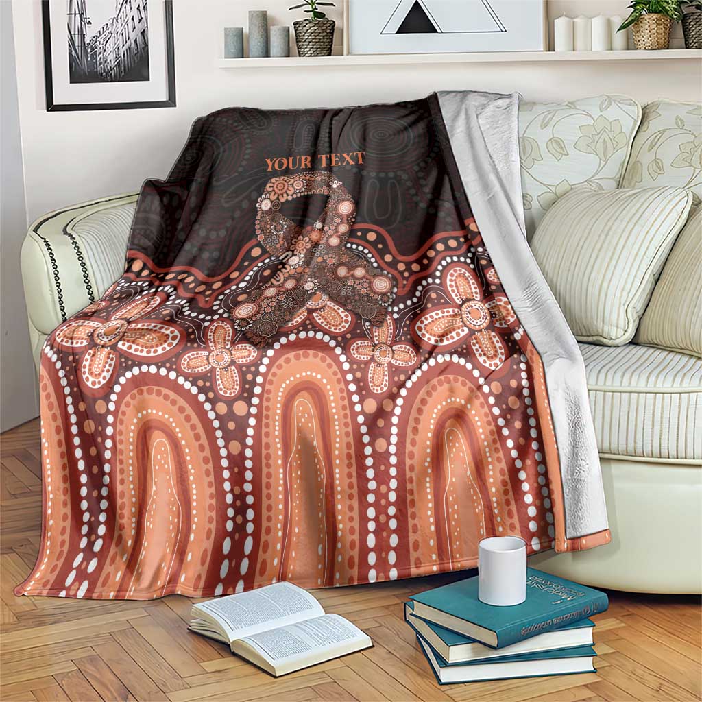 Australia Indigenous Personalized Blanket Fight Leukemia Orange Ribbons - Aussie Hoodie