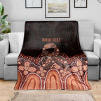 Australia Indigenous Personalized Blanket Fight Leukemia Orange Ribbons - Aussie Hoodie