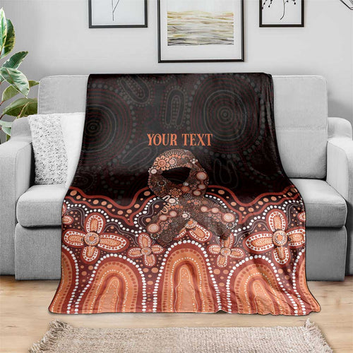 Australia Indigenous Personalized Blanket Fight Leukemia Orange Ribbons - Aussie Hoodie