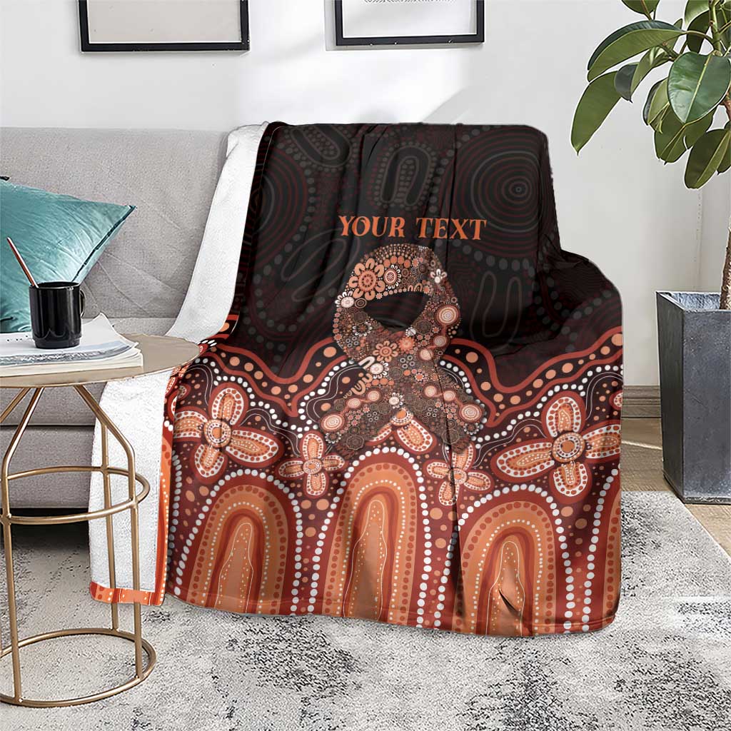Australia Indigenous Personalized Blanket Fight Leukemia Orange Ribbons - Aussie Hoodie