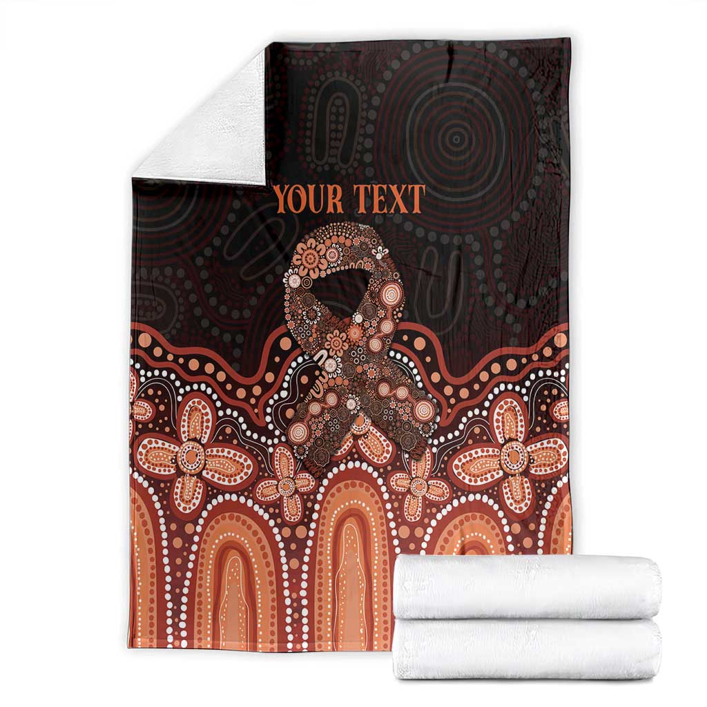 Australia Indigenous Personalized Blanket Fight Leukemia Orange Ribbons - Aussie Hoodie