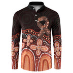 Australia Indigenous Personalized Button Sweatshirt Fight Leukemia Orange Ribbons - Aussie Hoodie