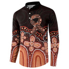 Australia Indigenous Personalized Button Sweatshirt Fight Leukemia Orange Ribbons - Aussie Hoodie
