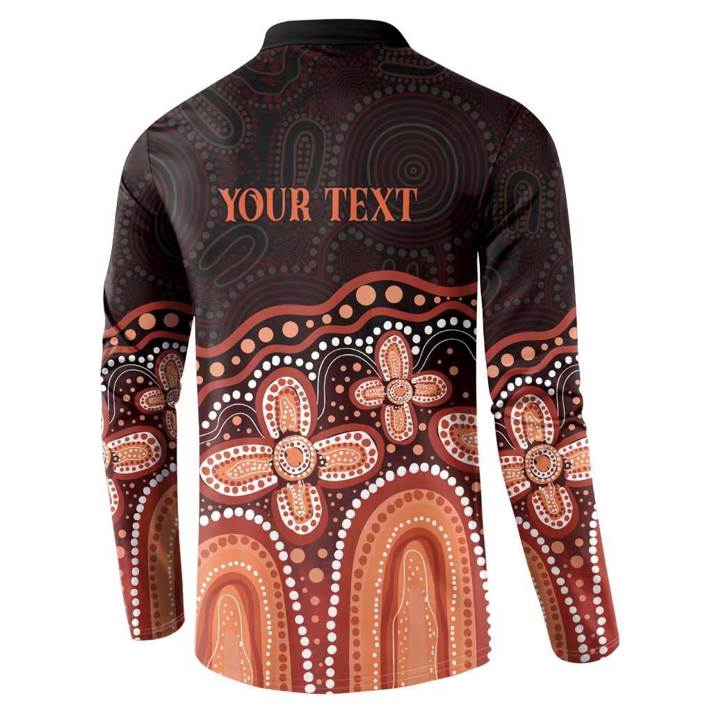 Australia Indigenous Personalized Button Sweatshirt Fight Leukemia Orange Ribbons - Aussie Hoodie