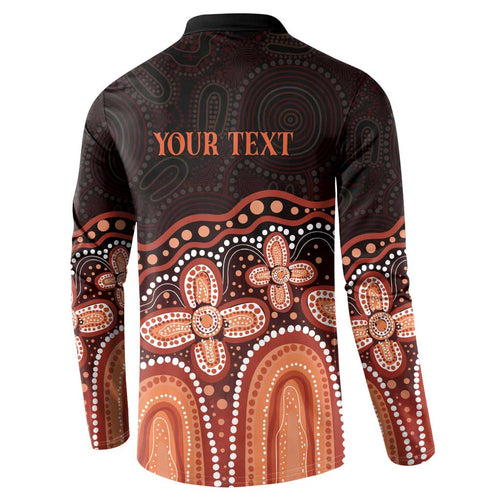 Australia Indigenous Personalized Button Sweatshirt Fight Leukemia Orange Ribbons - Aussie Hoodie