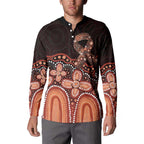 Australia Indigenous Personalized Button Sweatshirt Fight Leukemia Orange Ribbons - Aussie Hoodie