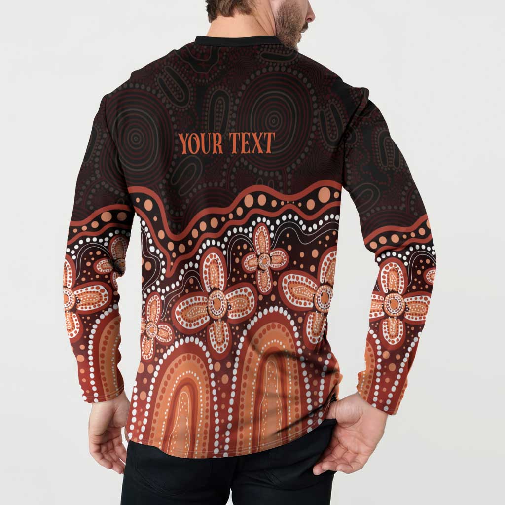 Australia Indigenous Personalized Button Sweatshirt Fight Leukemia Orange Ribbons - Aussie Hoodie