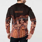 Australia Indigenous Personalized Button Sweatshirt Fight Leukemia Orange Ribbons - Aussie Hoodie