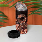 Australia Indigenous Personalized 4 in 1 Can Cooler Tumbler Fight Leukemia Orange Ribbons - Aussie Hoodie