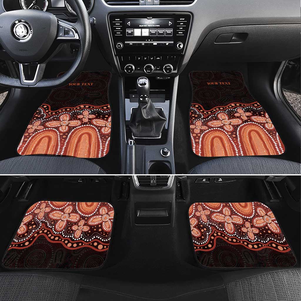 Australia Indigenous Personalized Car Mats Fight Leukemia Orange Ribbons - Aussie Hoodie
