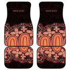 Australia Indigenous Personalized Car Mats Fight Leukemia Orange Ribbons - Aussie Hoodie