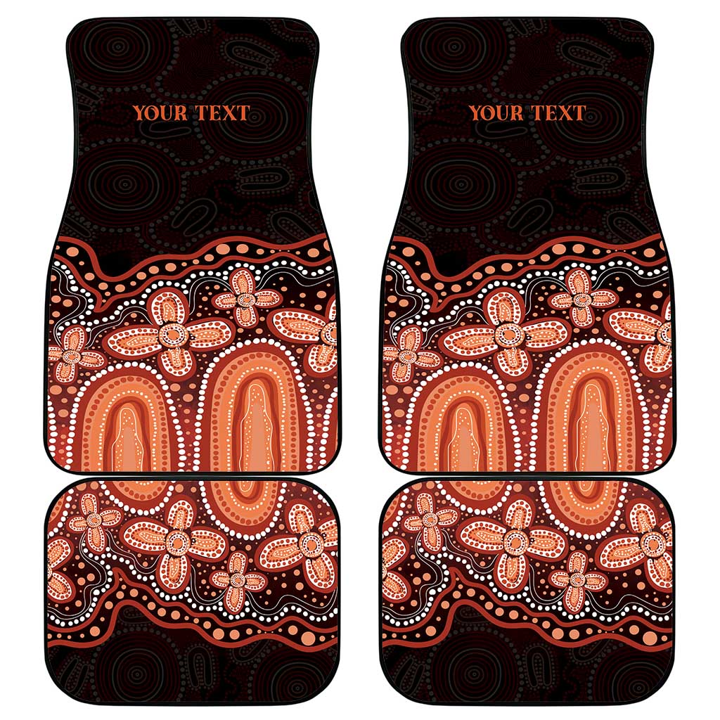 Australia Indigenous Personalized Car Mats Fight Leukemia Orange Ribbons - Aussie Hoodie