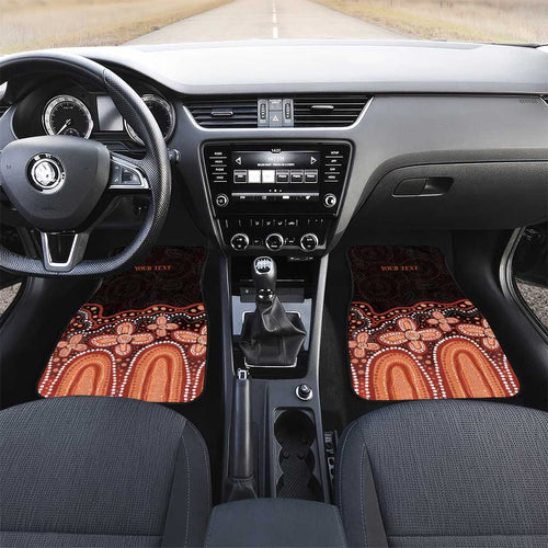 Australia Indigenous Personalized Car Mats Fight Leukemia Orange Ribbons - Aussie Hoodie