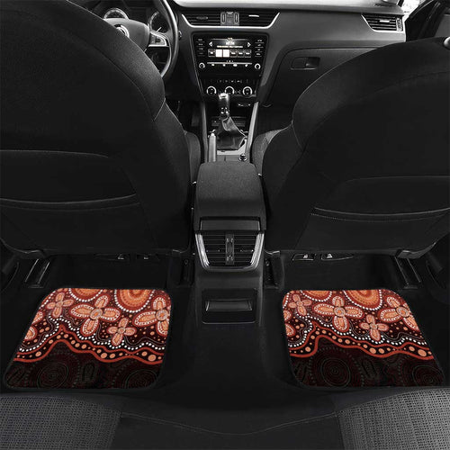 Australia Indigenous Personalized Car Mats Fight Leukemia Orange Ribbons - Aussie Hoodie