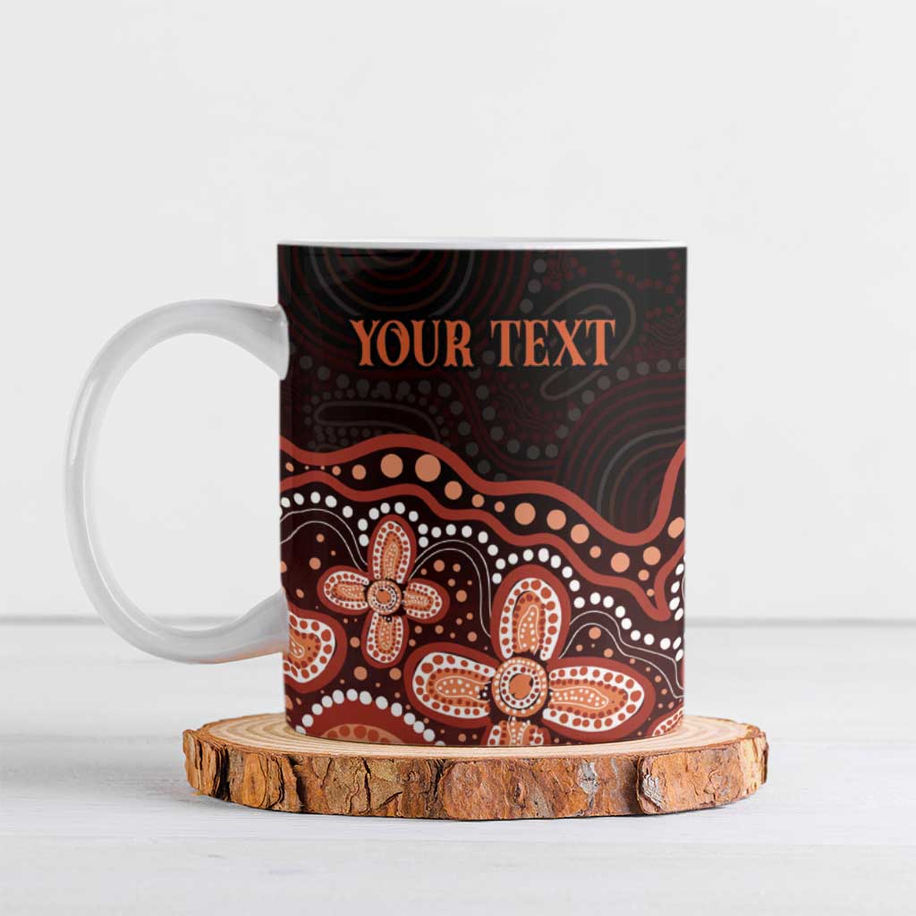 Australia Indigenous Personalized Ceramic Mug Fight Leukemia Orange Ribbons - Aussie Hoodie