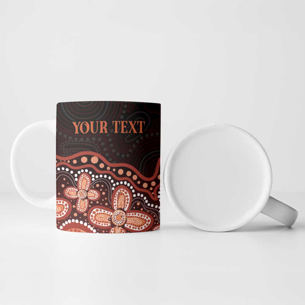 Australia Indigenous Personalized Ceramic Mug Fight Leukemia Orange Ribbons - Aussie Hoodie