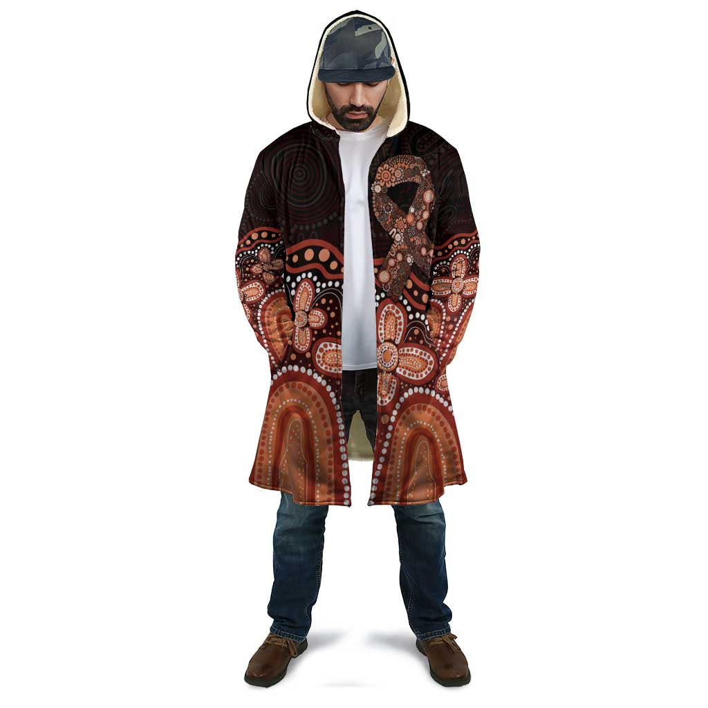 Australia Indigenous Personalized Cloak Fight Leukemia Orange Ribbons - Aussie Hoodie