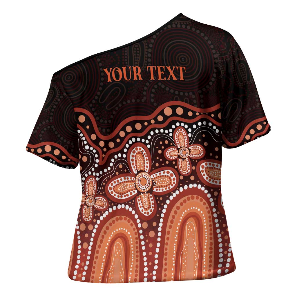 Australia Indigenous Personalized Cross Shoulder Shirt Fight Leukemia Orange Ribbons - Aussie Hoodie