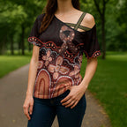 Australia Indigenous Personalized Cross Shoulder Shirt Fight Leukemia Orange Ribbons - Aussie Hoodie