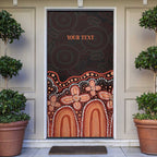 Australia Indigenous Personalized Door Cover Fight Leukemia Orange Ribbons - Aussie Hoodie