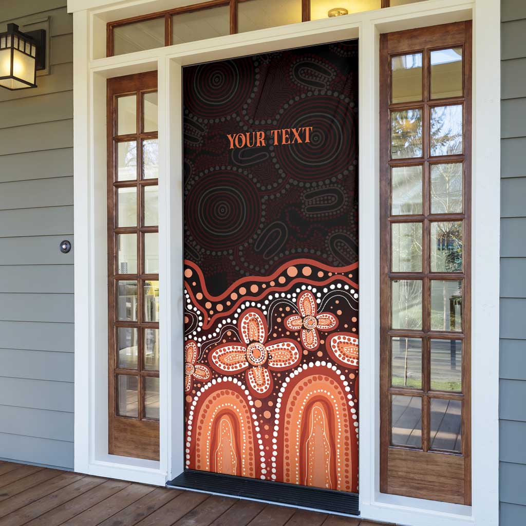 Australia Indigenous Personalized Door Cover Fight Leukemia Orange Ribbons - Aussie Hoodie