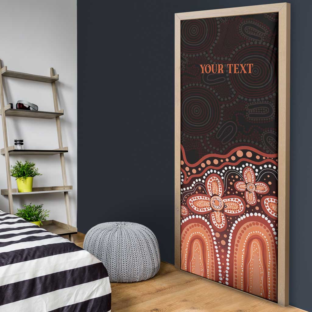 Australia Indigenous Personalized Door Cover Fight Leukemia Orange Ribbons - Aussie Hoodie
