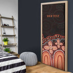 Australia Indigenous Personalized Door Cover Fight Leukemia Orange Ribbons - Aussie Hoodie