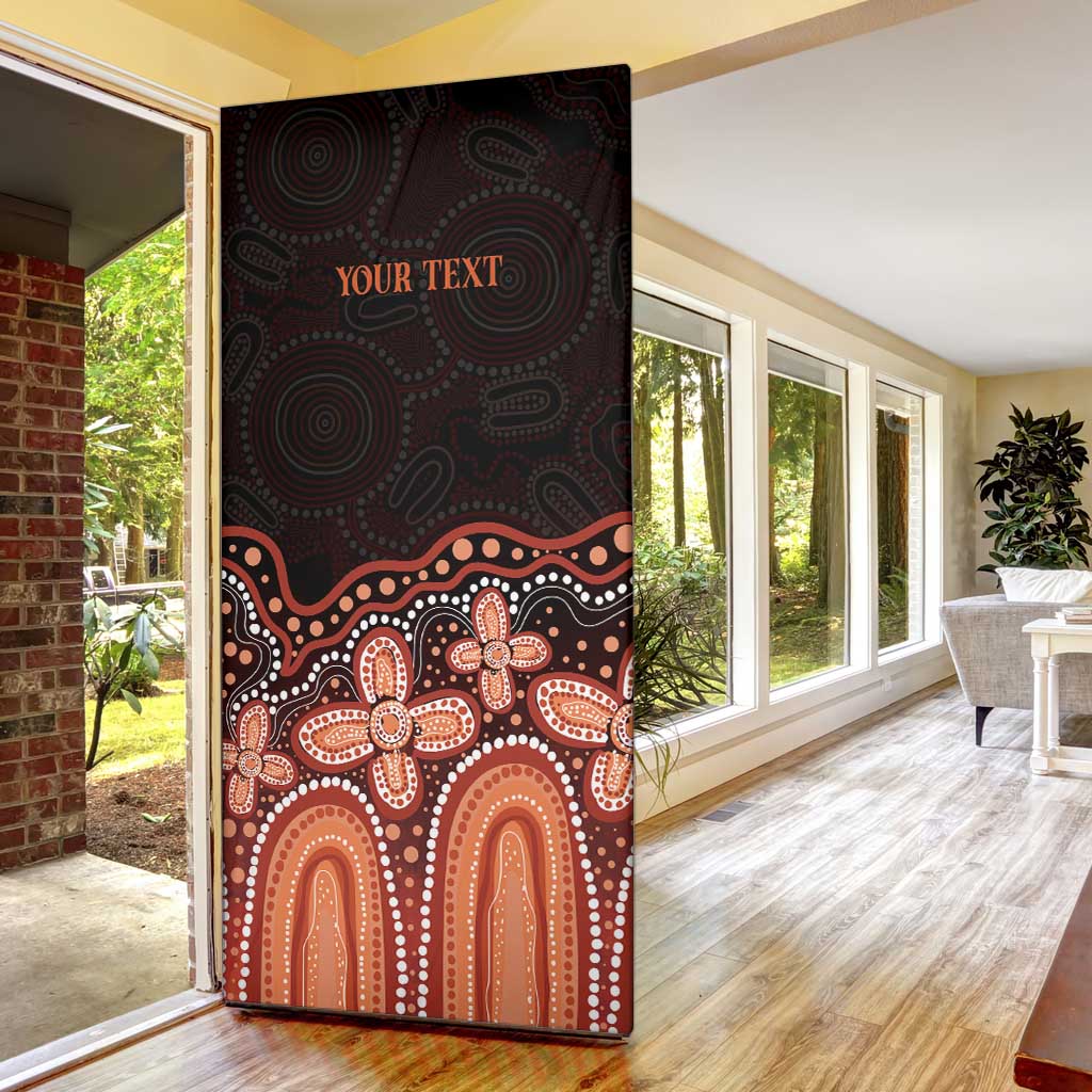 Australia Indigenous Personalized Door Cover Fight Leukemia Orange Ribbons - Aussie Hoodie