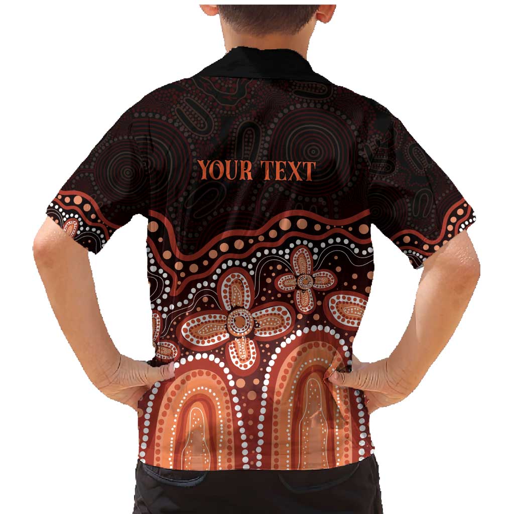 Australia Indigenous Personalized Family Matching Mermaid Dress and Hawaiian Shirt Fight Leukemia Orange Ribbons - Aussie Hoodie