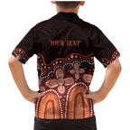 Australia Indigenous Personalized Family Matching Mermaid Dress and Hawaiian Shirt Fight Leukemia Orange Ribbons - Aussie Hoodie