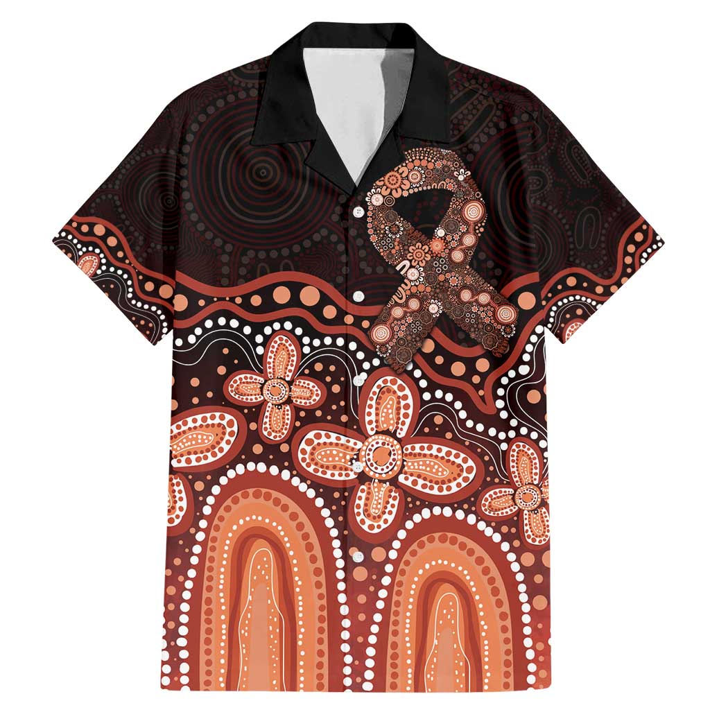 Australia Indigenous Personalized Family Matching Mermaid Dress and Hawaiian Shirt Fight Leukemia Orange Ribbons - Aussie Hoodie