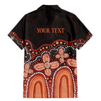 Australia Indigenous Personalized Family Matching Mermaid Dress and Hawaiian Shirt Fight Leukemia Orange Ribbons - Aussie Hoodie