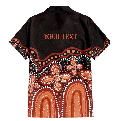 Australia Indigenous Personalized Family Matching Mermaid Dress and Hawaiian Shirt Fight Leukemia Orange Ribbons - Aussie Hoodie