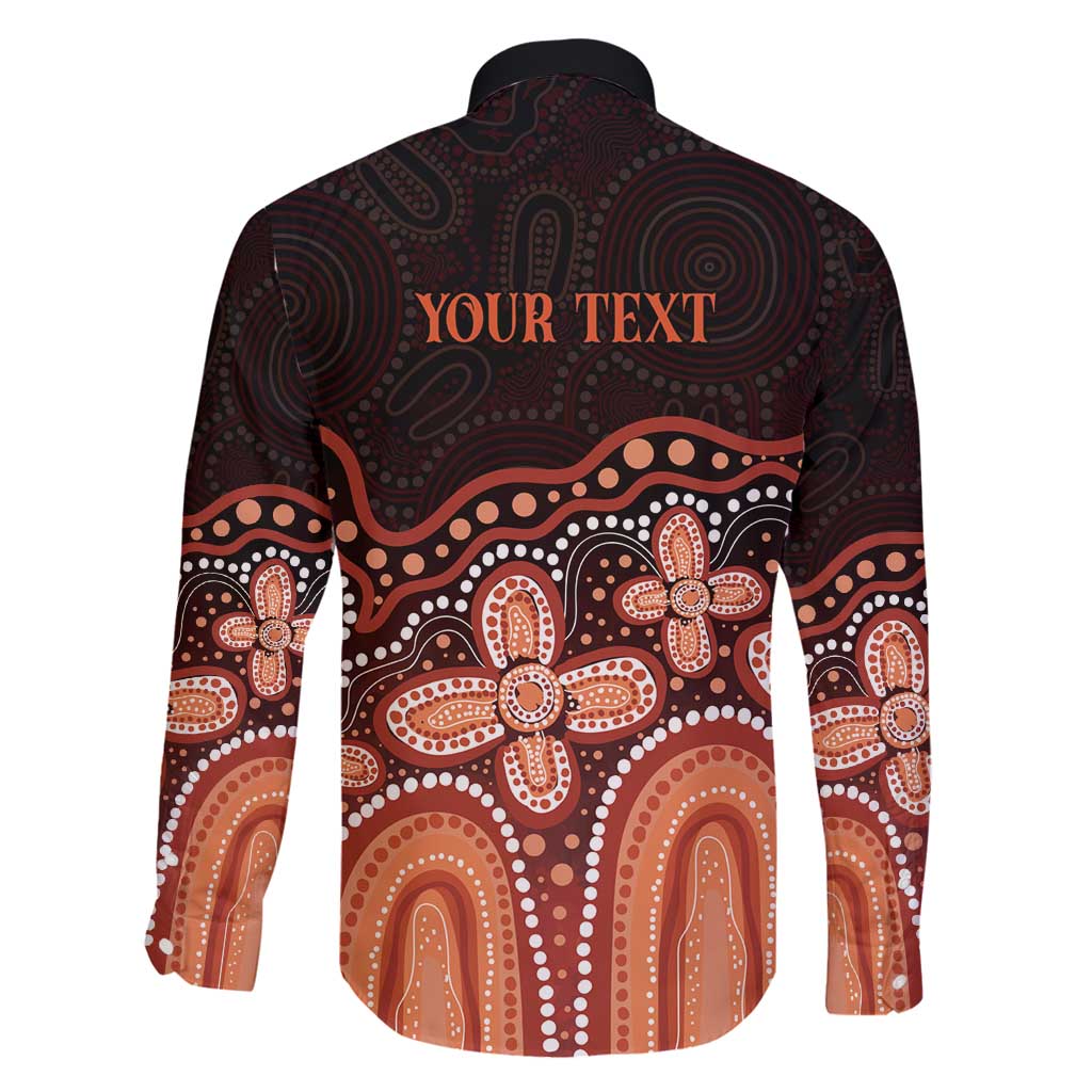 Australia Indigenous Personalized Family Matching Off Shoulder Maxi Dress and Hawaiian Shirt Fight Leukemia Orange Ribbons - Aussie Hoodie